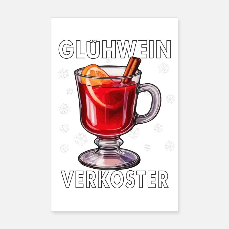 DÉGUSTATEUR DE VIN CHAUD Poster 20 x 30 cm