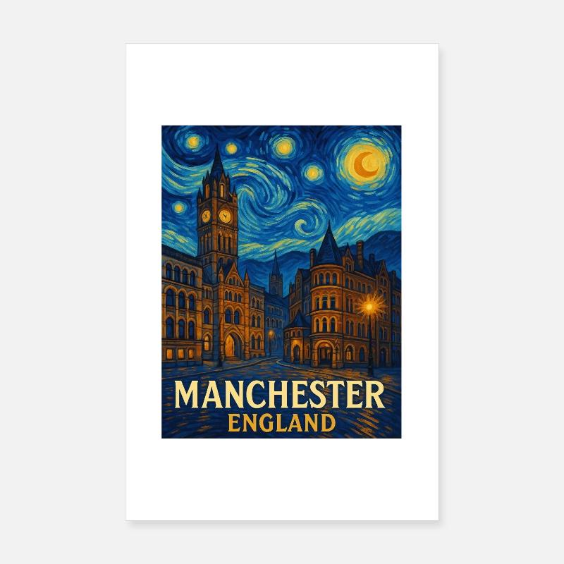 Manchester England Poster 8" x 12" (20x30 cm)