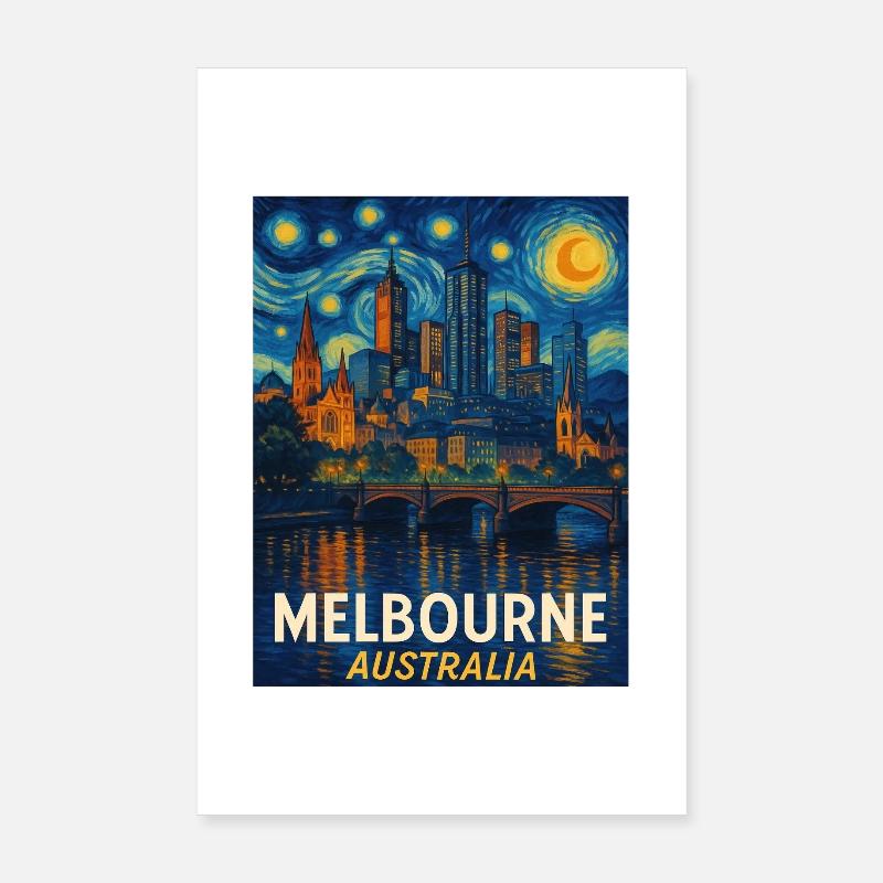 Melbourne, Australia Poster 8" x 12" (20x30 cm)