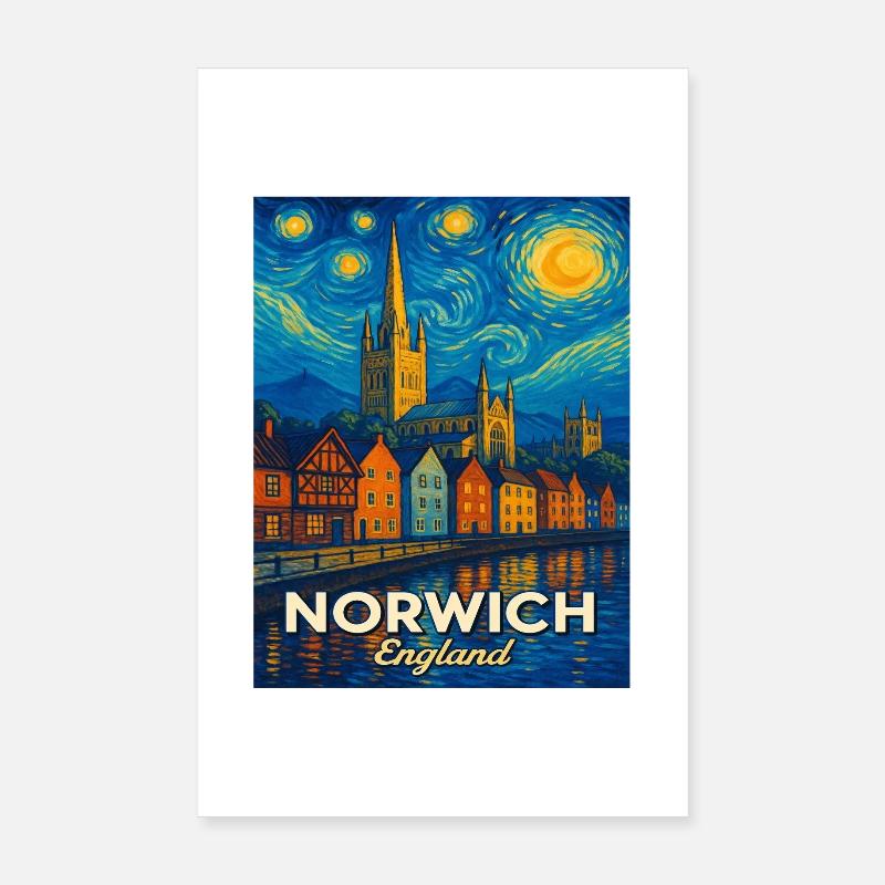 Norwich, Angleterre Poster 20 x 30 cm