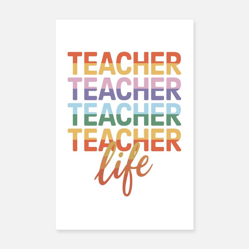 Enseignant Enseignant Enseignant Vie enseignante Lehrer Poster 20 x 30 cm