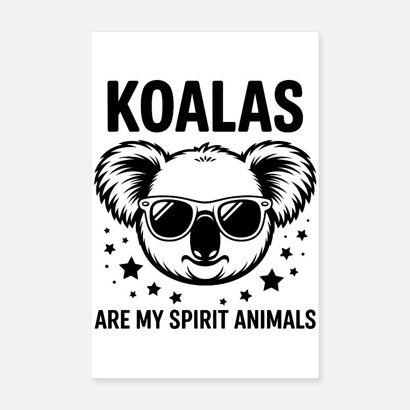 Koala Disant Koalas Drôle Koala Cadeau Poster 20 x 30 cm
