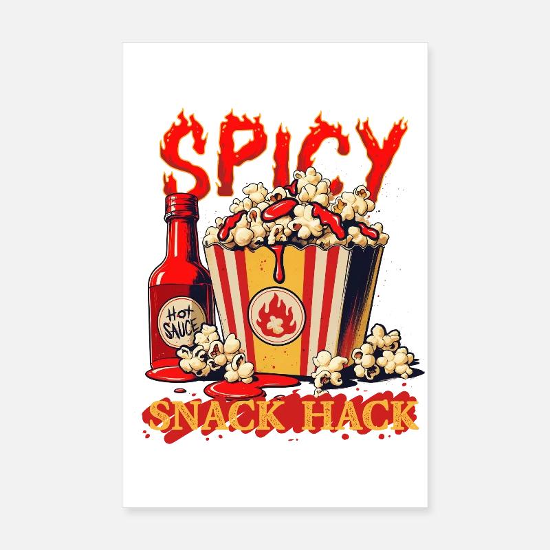 Pop-corn à la sauce chili Poster 20 x 30 cm