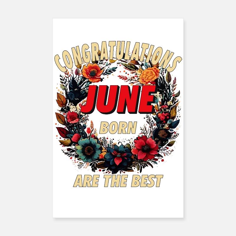 CONGRATULATIONS JUNE Poster 20x30 cm