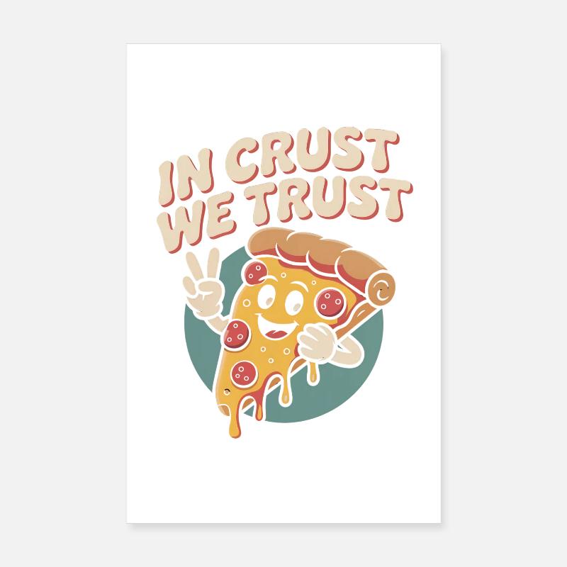Pizza rétro Poster 20 x 30 cm