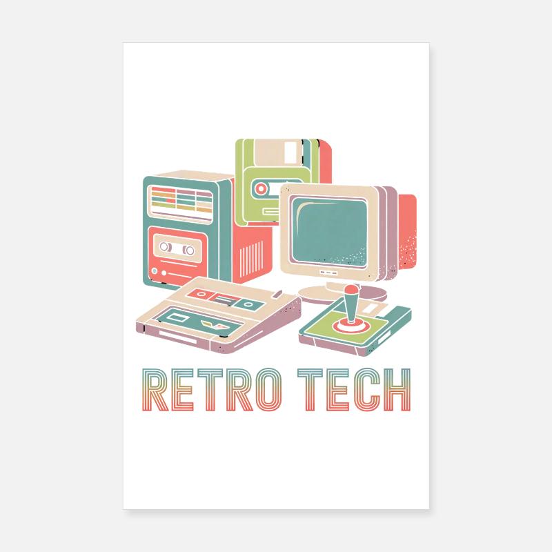 Retro Technique Poster 8" x 12" (20x30 cm)