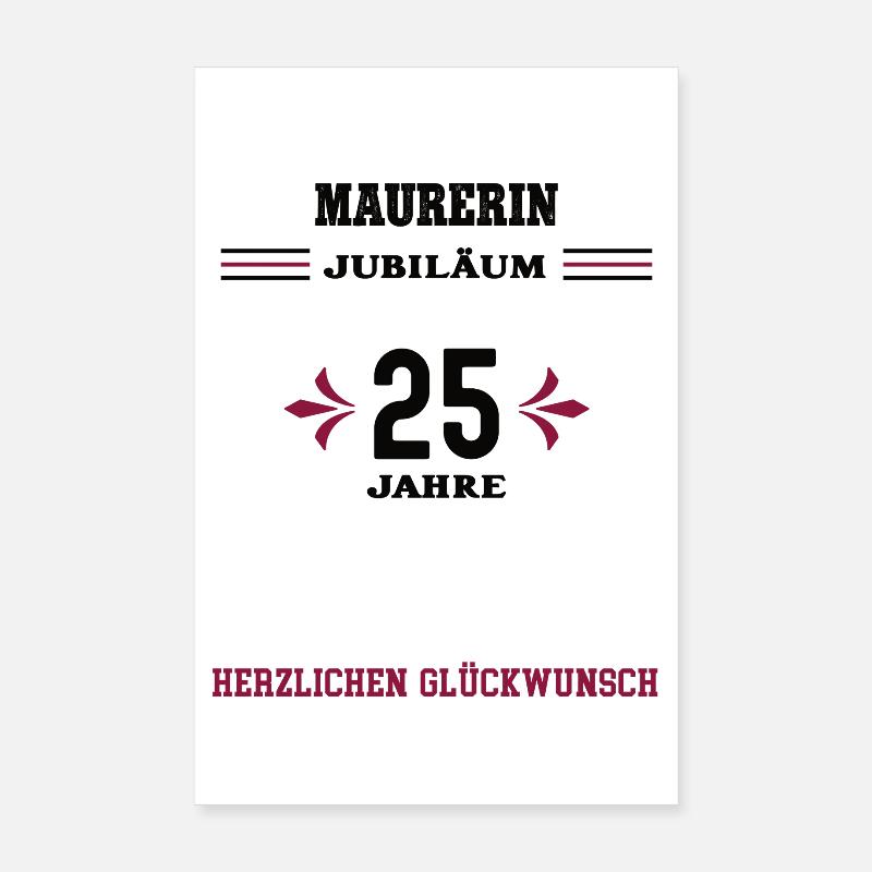 Bricklayer 25th anniversary 25th company anniversary Poster 8" x 12" (20x30 cm)