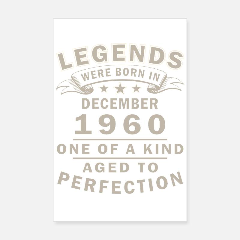 Dezember 1960 Vintage Geburtstag Retro Geschenk Poster 20x30 cm
