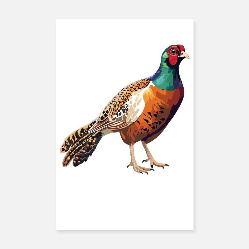 Pheasants Pheasant Poster 8" x 12" (20x30 cm)
