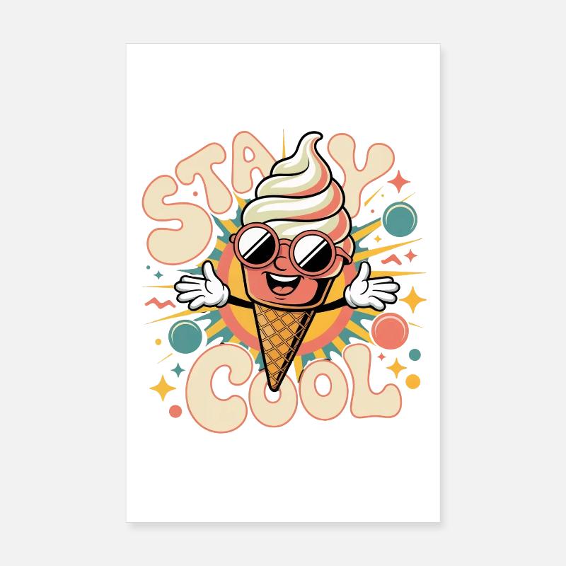 Retro Eiscreme Poster 20x30 cm