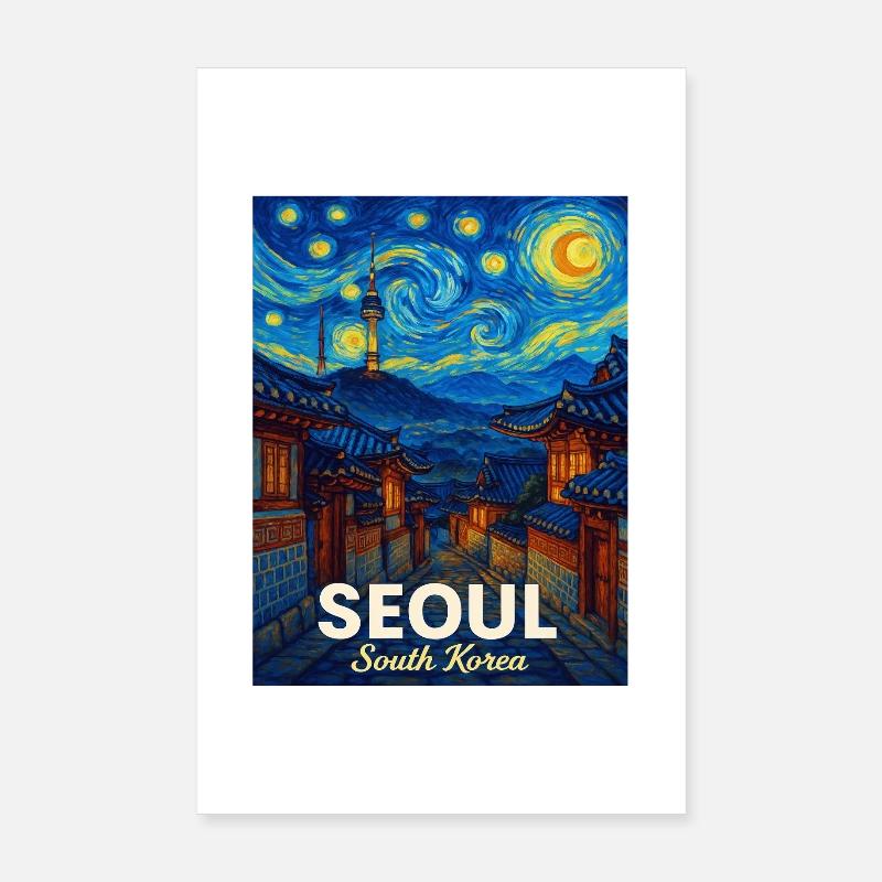 Séoul, Corée du Sud Poster 20 x 30 cm