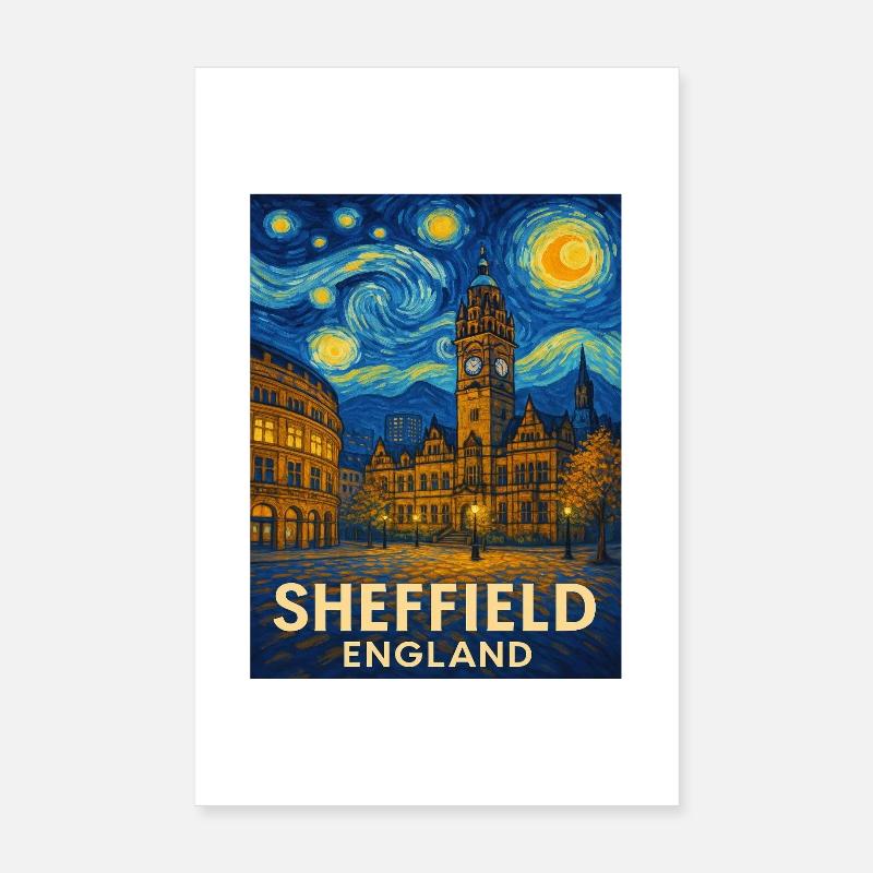 Sheffield, Angleterre Poster 20 x 30 cm