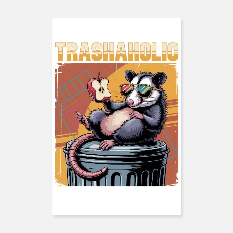 Funny Opossum Poster 20x30 cm