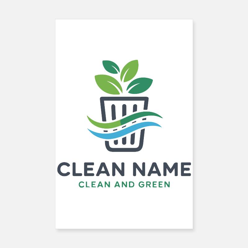 Logo de l’éco-plante dans le panier Poster 20 x 30 cm