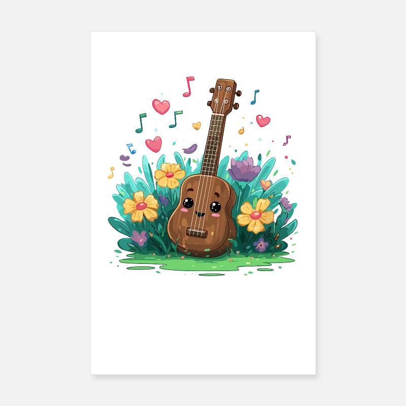 Jardin de fleurs de kukulele Poster 20 x 30 cm