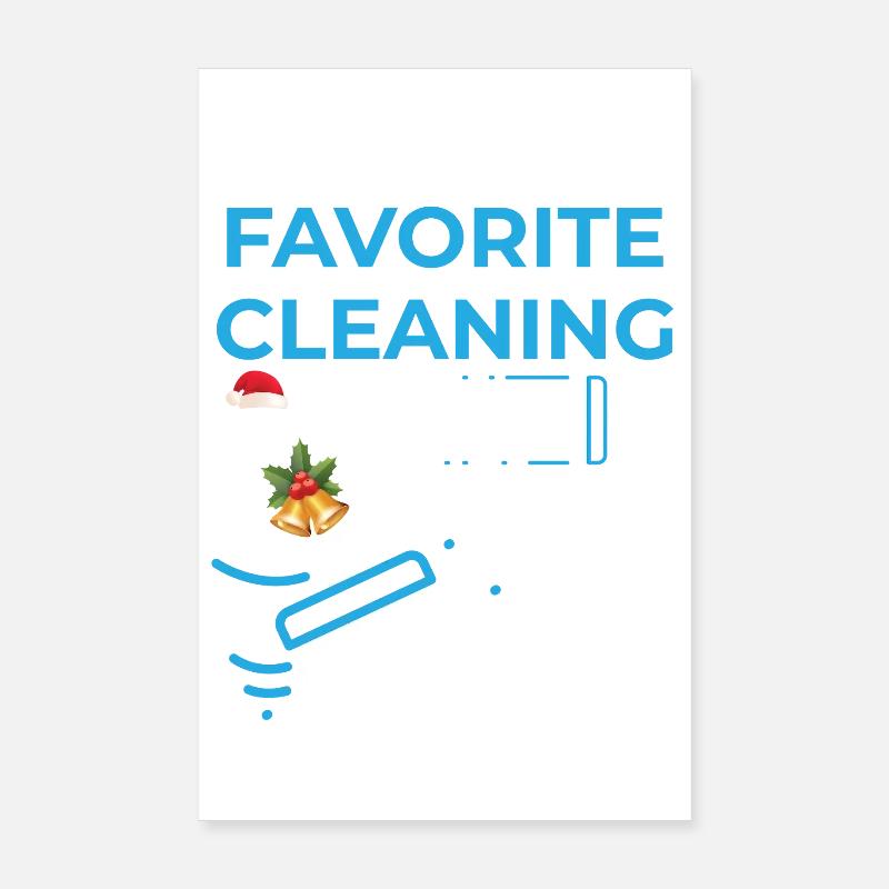 Santa's Favorite Cleaning Lady Poster 8" x 12" (20x30 cm)