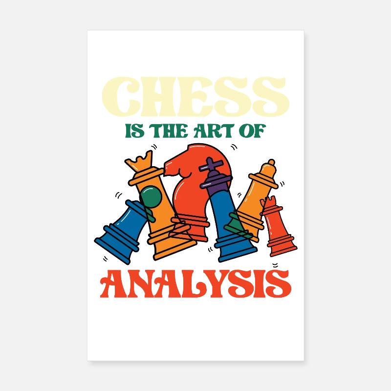 Schach ist die Kunst der Analyse Poster 20x30 cm