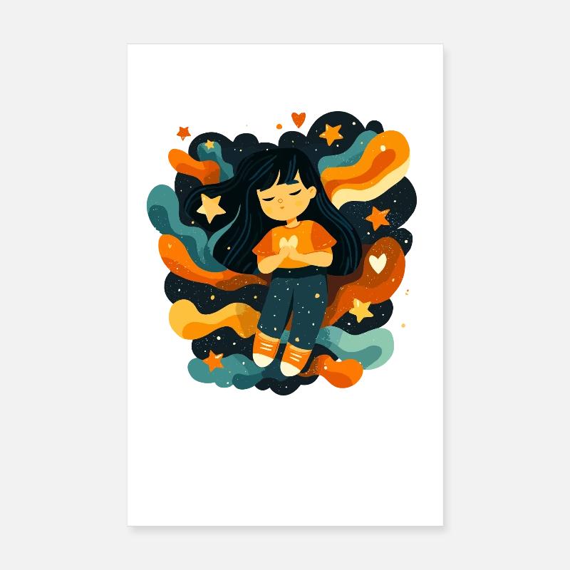 Sternenruhe Träumerin Poster 20x30 cm