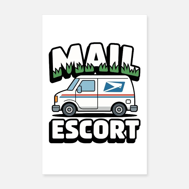 Mailman Delivery Service for Mail Carrier Workers Poster 8" x 12" (20x30 cm)
