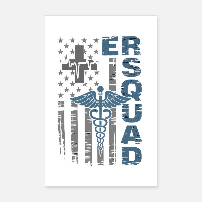 Caduceus Emergency Crest Poster 8" x 12" (20x30 cm)