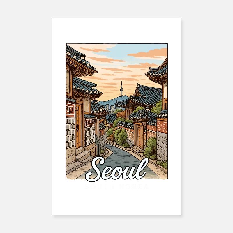 Séoul, Corée du Sud Poster 20 x 30 cm