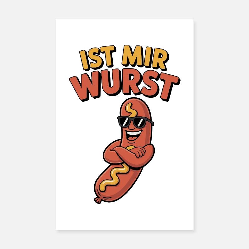 Ist mir Wurst – coole Wurst mit Spruch Poster 20x30 cm