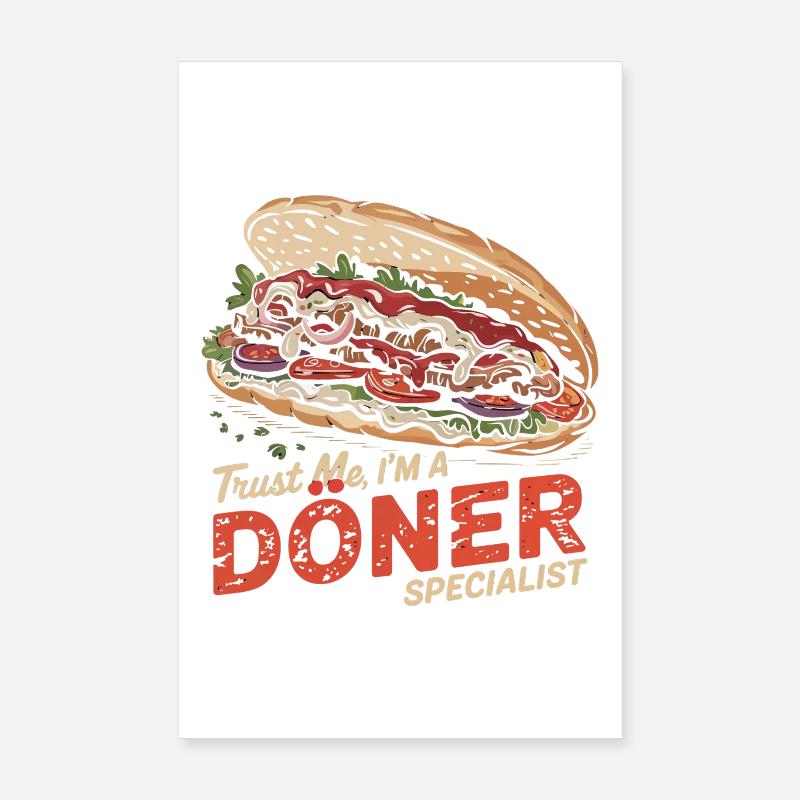 Doner Kebab Humor Poster 8" x 12" (20x30 cm)