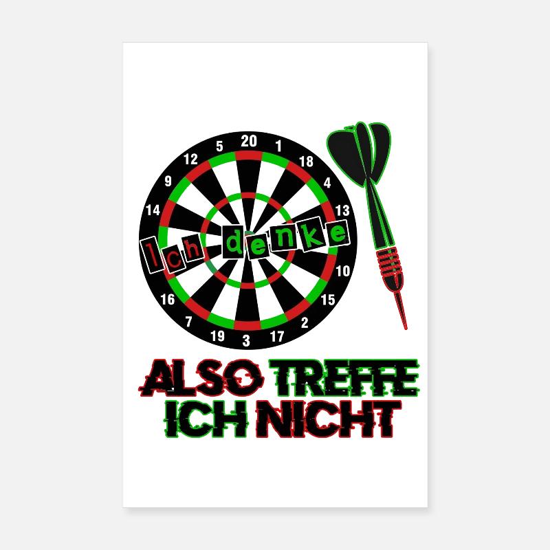 Fléchettes Fléchettes Dartspfeil Poster 20 x 30 cm