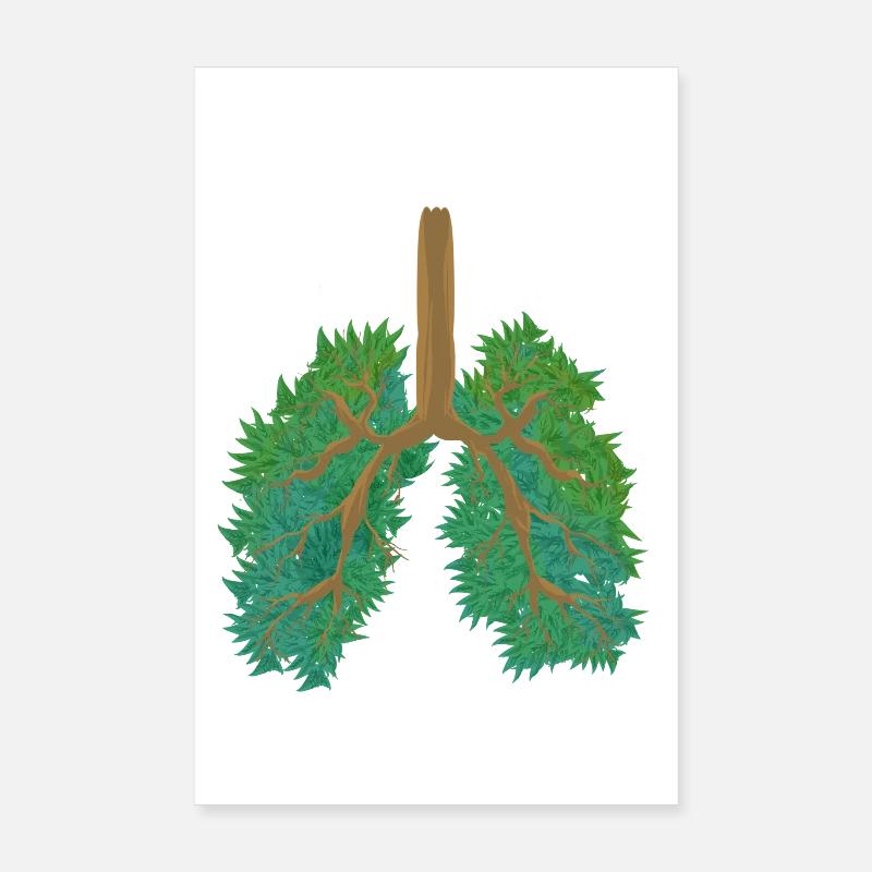 Forest Lungs Eco-Friendly Awareness Global Warming Poster 8" x 12" (20x30 cm)