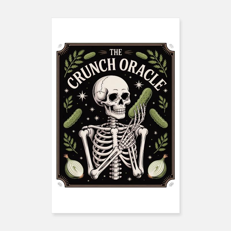 Le croquant Oracle Squelette Et Concombres Humour Poster 20 x 30 cm