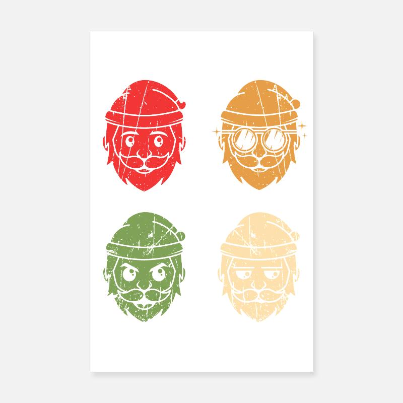 Père Noël Noël Poster 20 x 30 cm