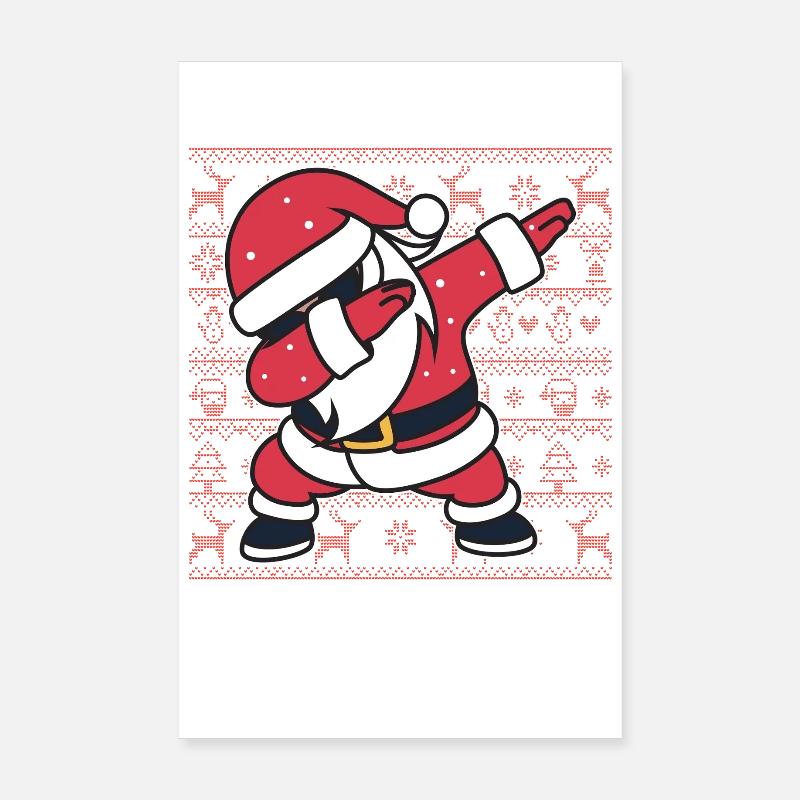 Noël Pull Moche Tamponner Cadeau Noël du Père Noël Poster 20 x 30 cm