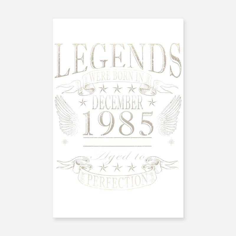 1985 Dezember Geburtstagsgeschenk Poster 20x30 cm
