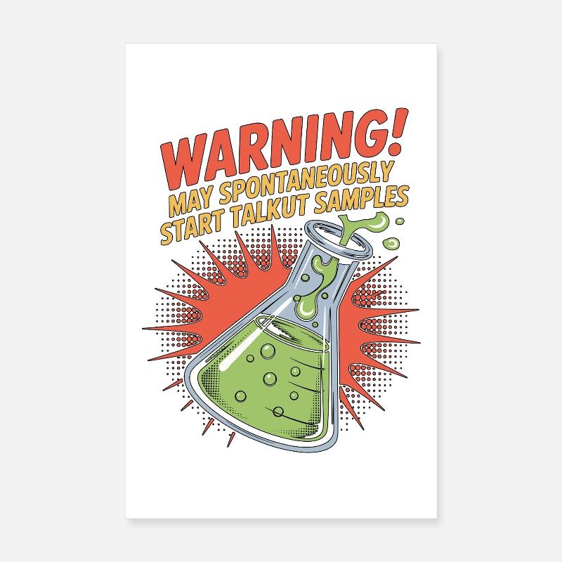 Lab Technician Warning May Spontaneously Scientist Poster 20x30 cm
