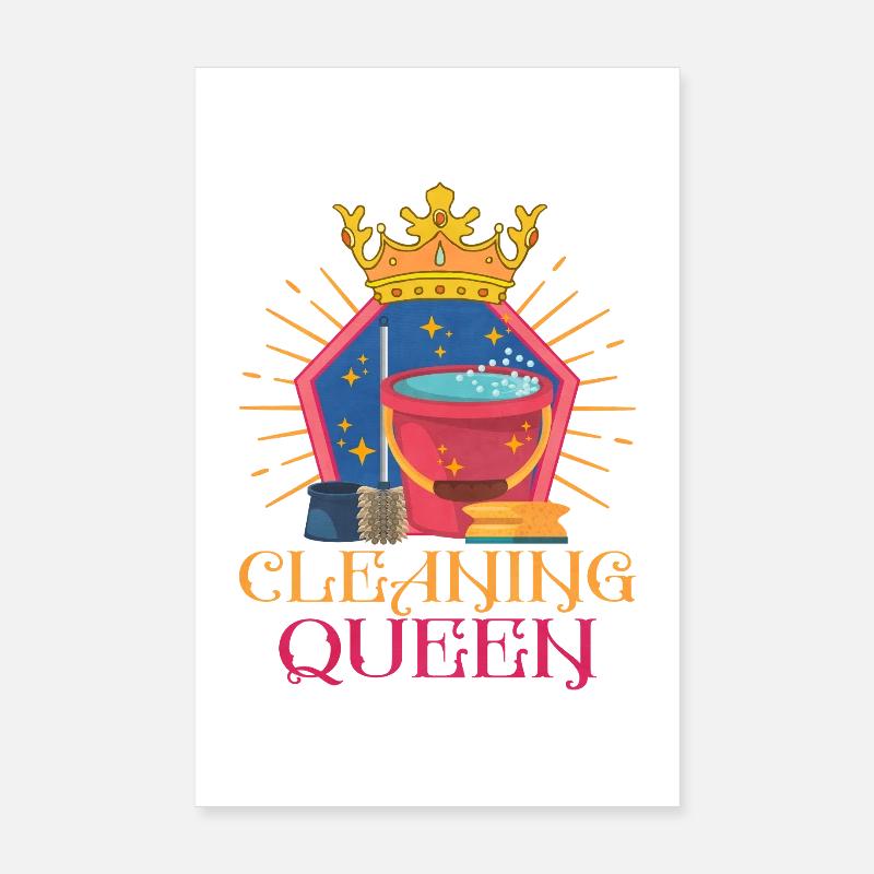 Plaster Queen Crown Motif Poster 8" x 12" (20x30 cm)