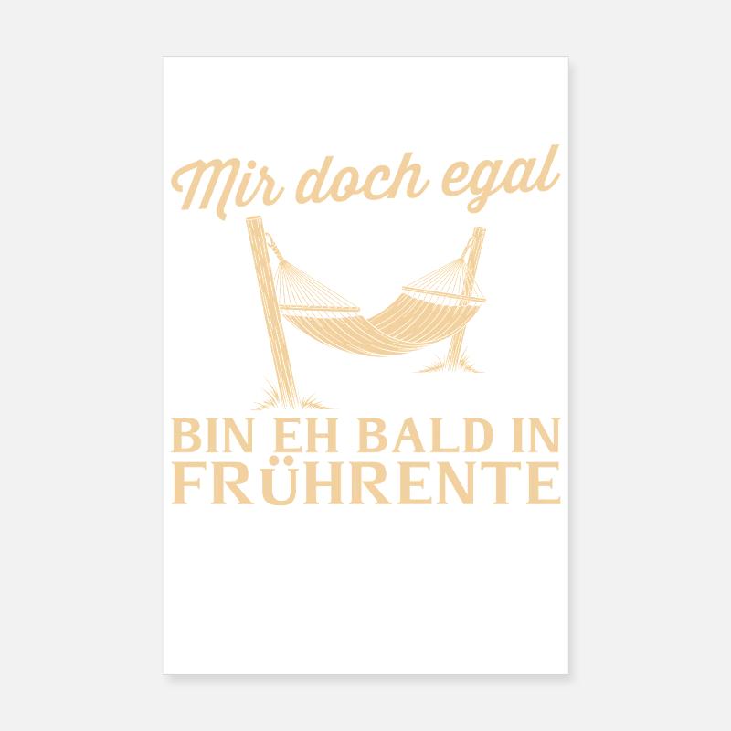 Hamac de retraite partielle - retraite anticipée bientôt Poster 20 x 30 cm