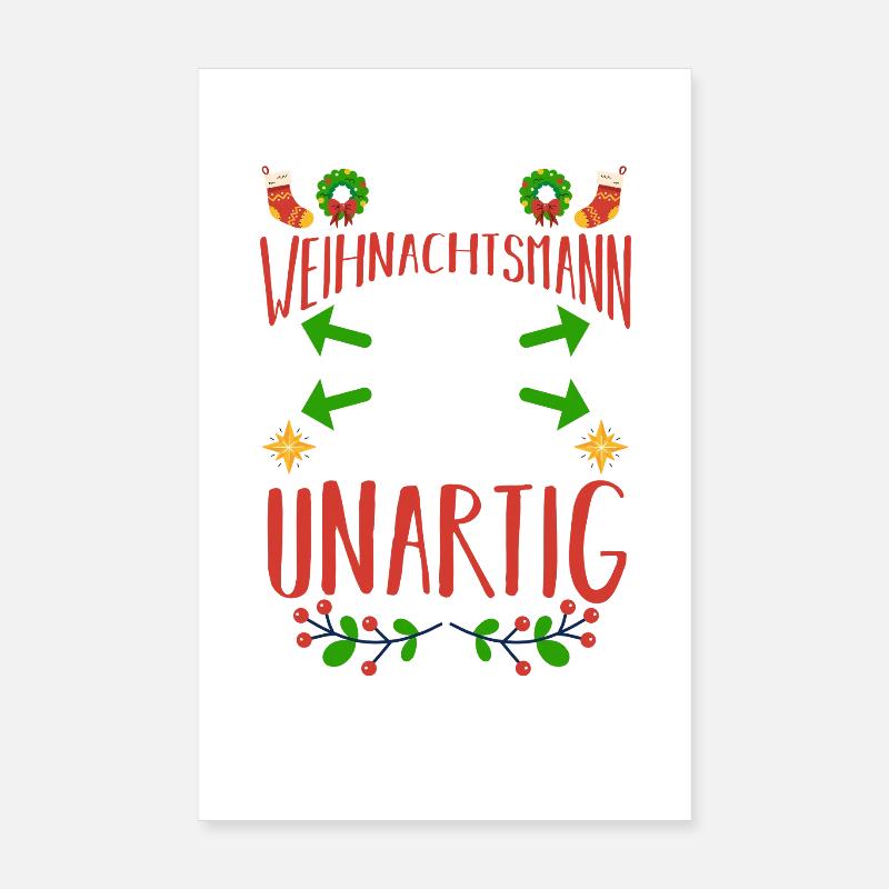 Weihnachtsmann Die Waren Alle Unartig Poster 20x30 cm