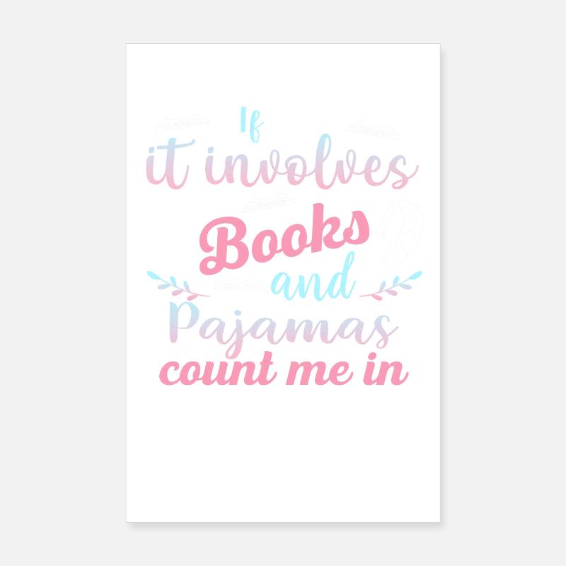 Livres & Pastel de pyjamas Poster 20 x 30 cm