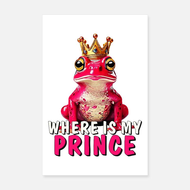FROG Where is my Prince Poster 8" x 12" (20x30 cm)