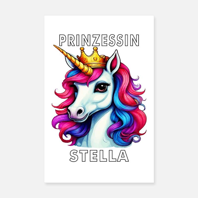 PRINCESSE LICORNE STELLA Poster 20 x 30 cm