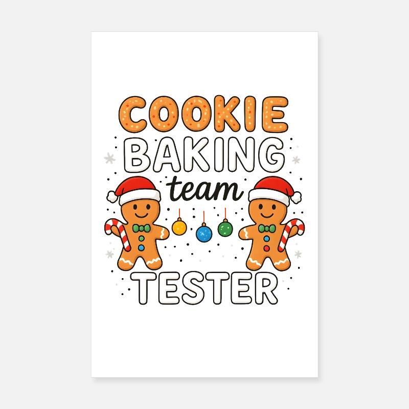 Cookie Baking Team Tester - Lustiges Xmas Design Poster 20x30 cm