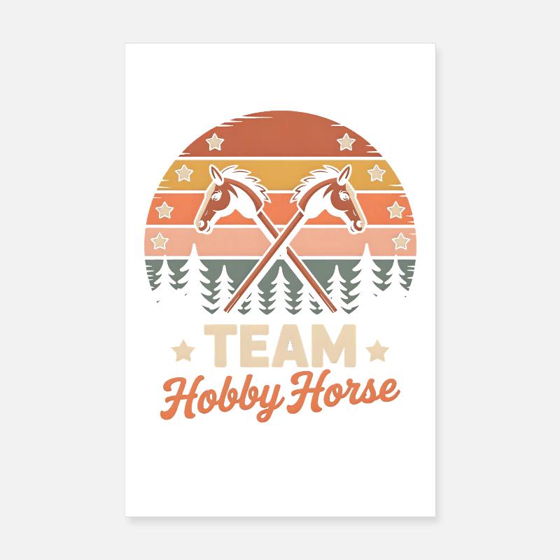 Hobby Horsing Poster 8" x 12" (20x30 cm)