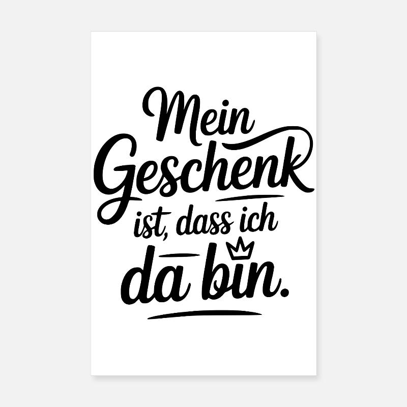 Selbstliebe - Mein Geschenk ist das ich da bin Poster 20x30 cm