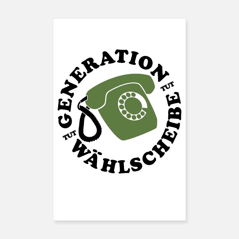 Generation Wählscheibe Festnetz Telefon Poster 20x30 cm