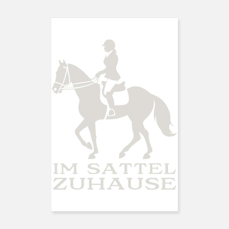 Hjemme i sadlen Poster 20x30 cm