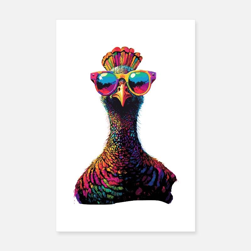 Dinde Poules Oiseaux Dinde Poster 20 x 30 cm