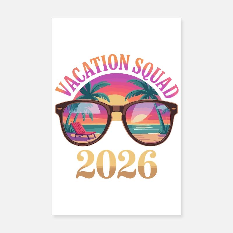 Vacances de l’équipe de vacances 2026 Poster 20 x 30 cm