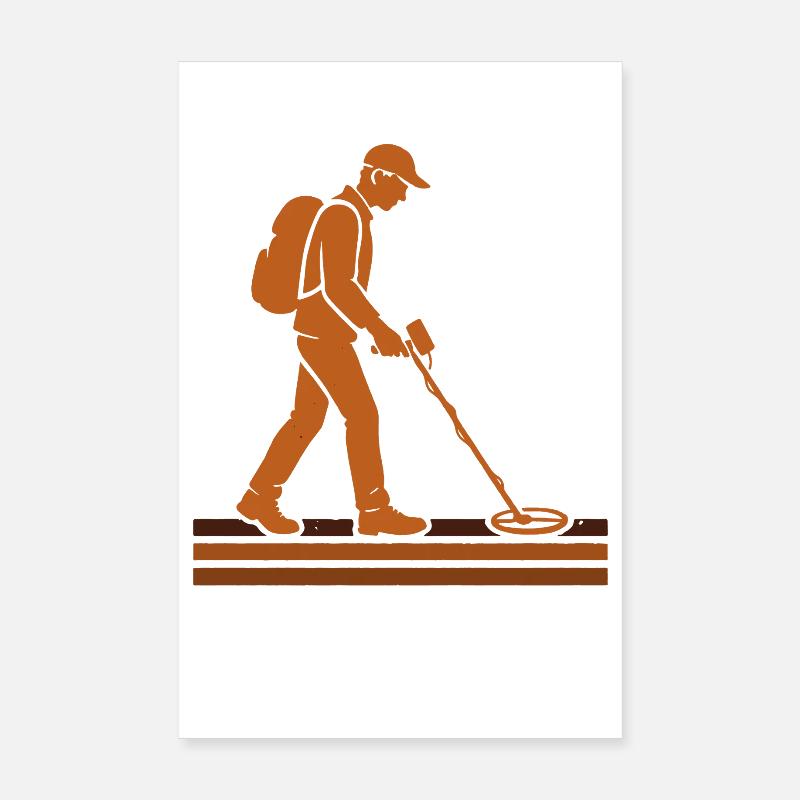 Schatzsucher-Metallsucher-Abenteuer Poster 20x30 cm