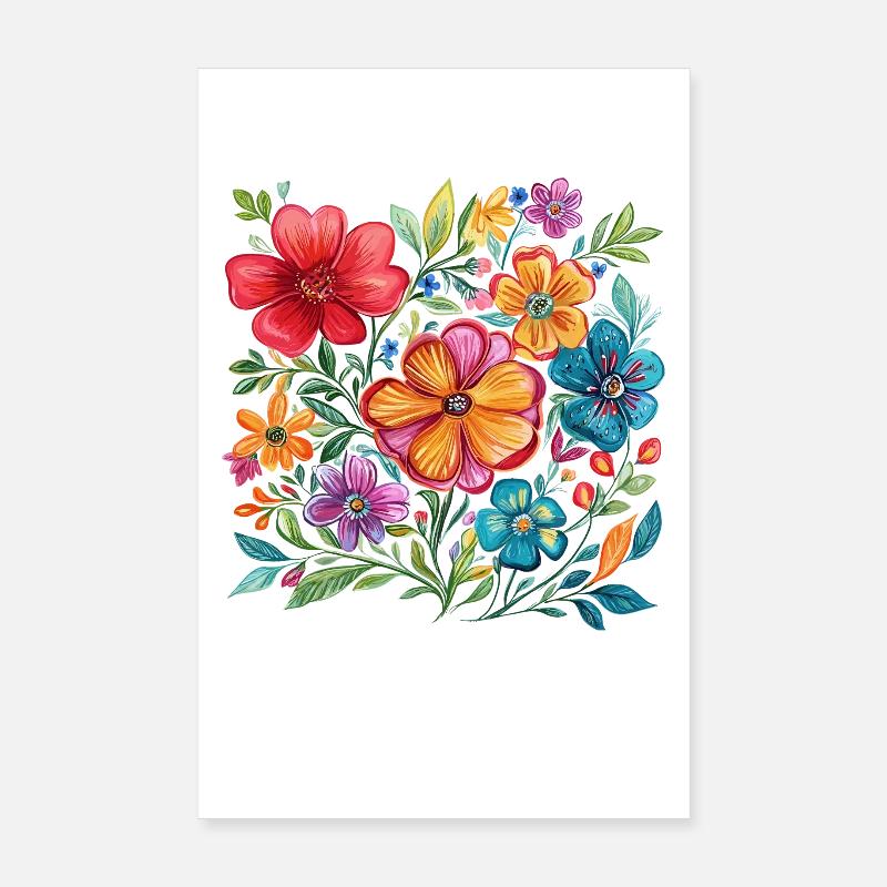 Blütenfarben Farbexplosion Poster 20x30 cm