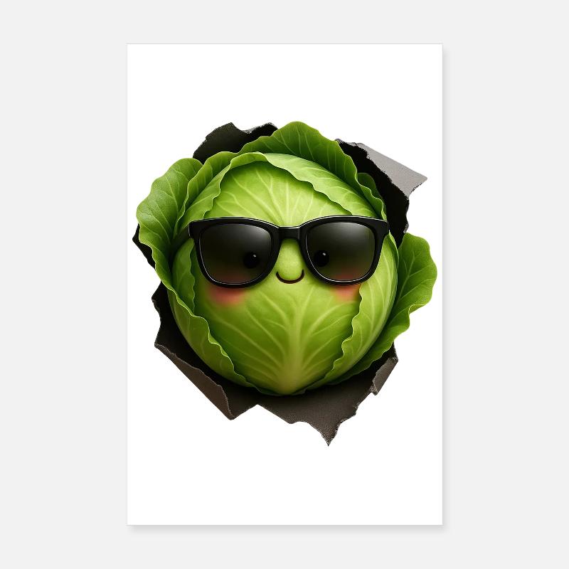 cabbage Poster 8" x 12" (20x30 cm)